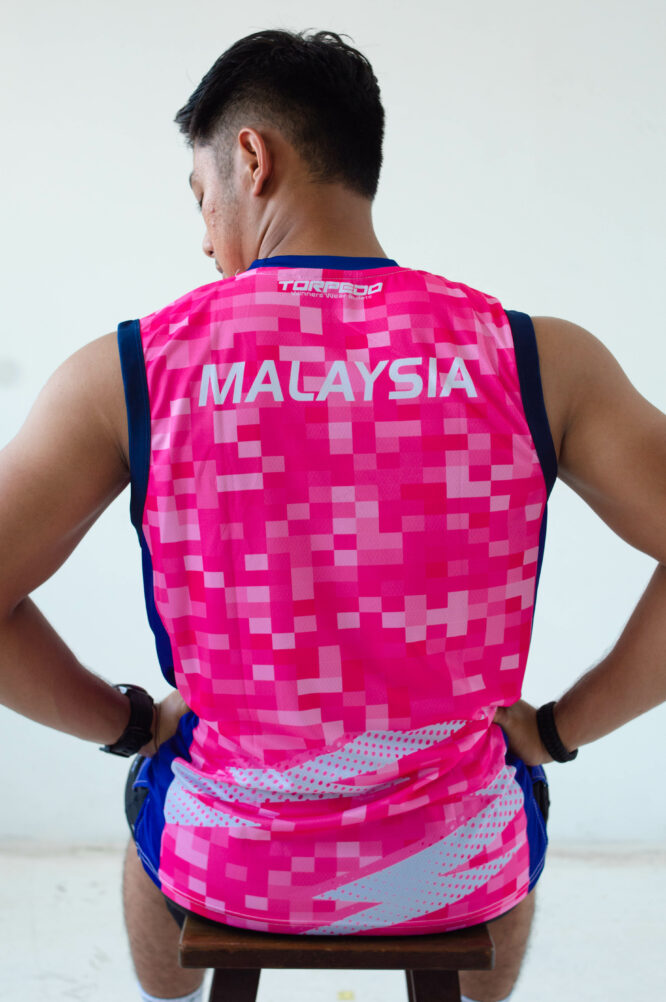 Malaysia Training Singlet Pink - Image 2