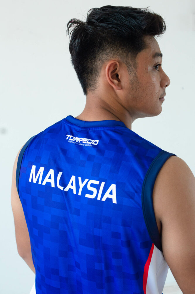 Malaysia Training Singlet Blue - Image 3