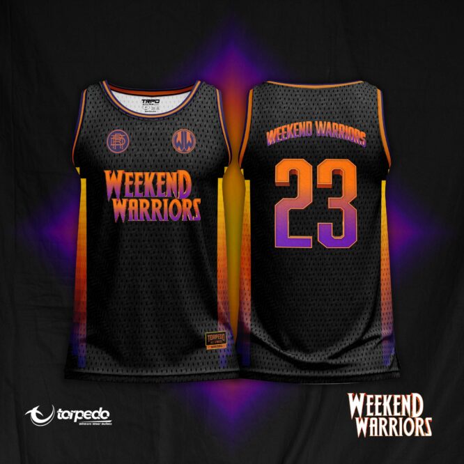 Basketball Singlet Weekend Warriors Black