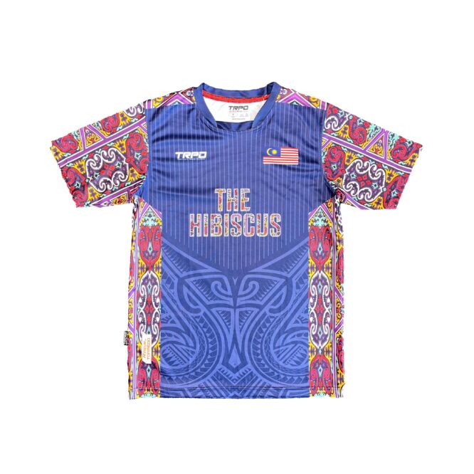 Hibiscus Blue Round Neck