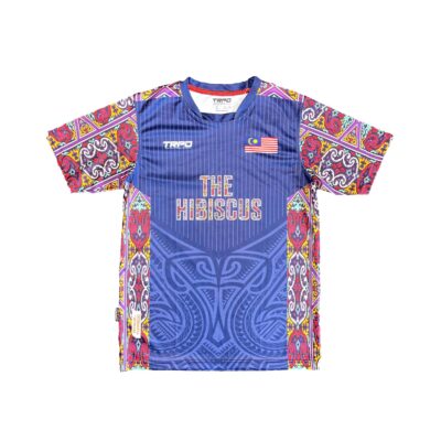 Hibiscus Blue Round Neck