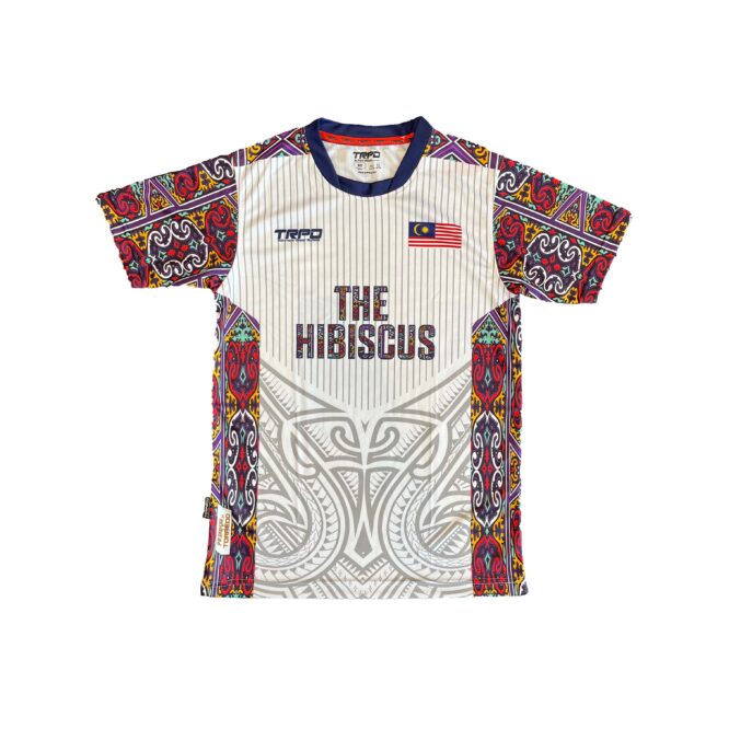 Hibiscus White Round Neck