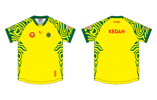 [PRE-ORDER] Sukma 2024 Rugby Kedah Men Home Fans Round Neck - Image 3