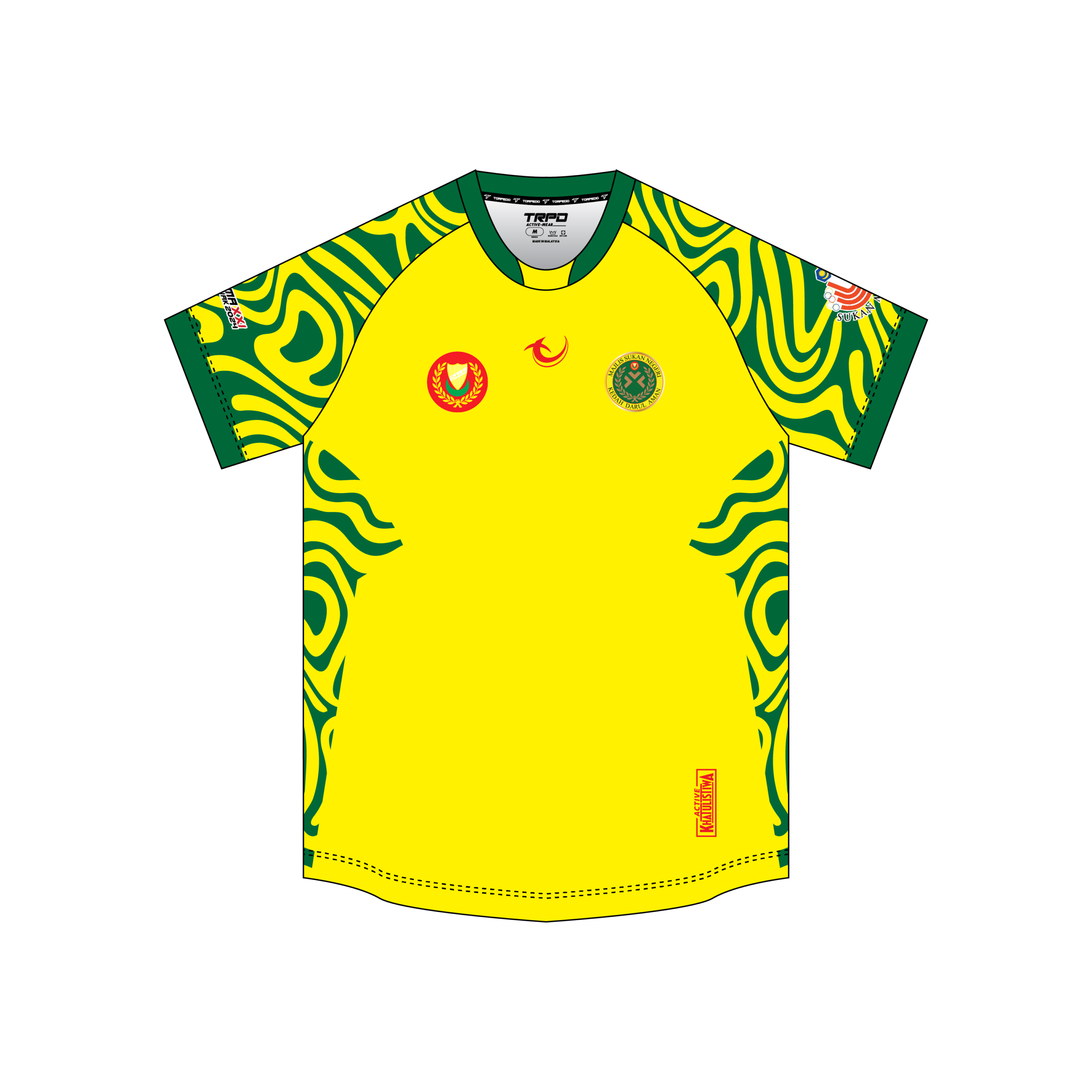 Sukma 2024 Rugby Kedah Men Home Fans Round Neck