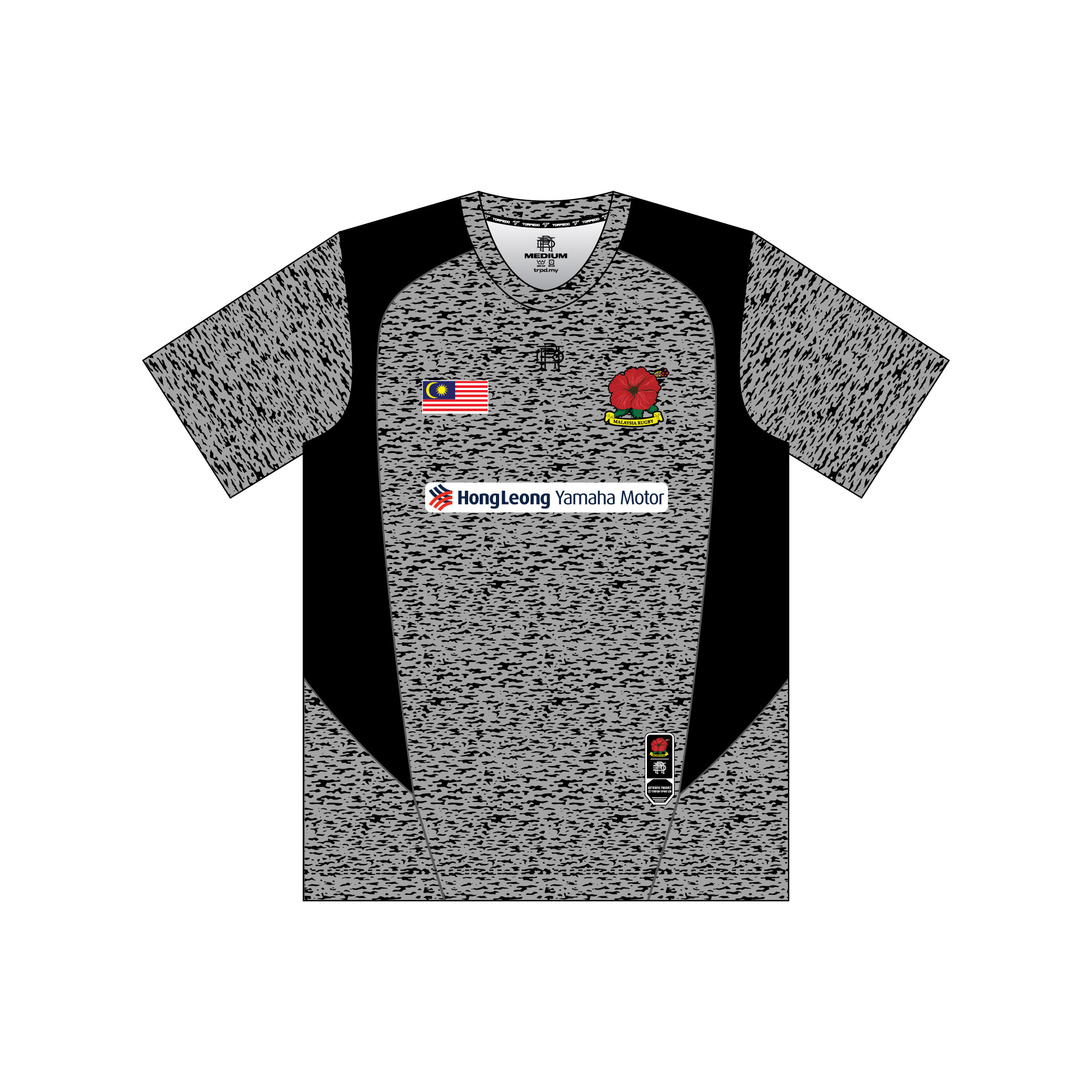 Malaysia Rugby 2026 Training Shirt - Grey